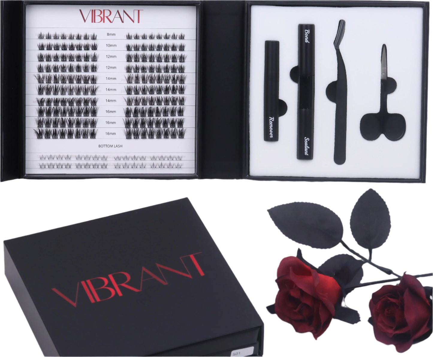 VIBRANT Bold Wispy Lash Kit (Style: W50)